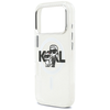 iPhone 17 Pro Karl Lagerfeld IML Glitter Karl & Choupette Sketch Logo MagSafe tok átlátszó - 4. kép