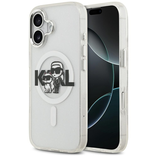 iPhone 17 Karl Lagerfeld IML Csillogó Karl & Choupette Vázlat Logó MagSafe Tok átlátszó iPhone 17 Karl Lagerfeld IML Csillogó Karl & Choupette Vázlat Logó MagSafe Tok átlátszó