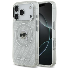 iPhone 17 Pro Max Karl Lagerfeld IML Karl Head Logo szürke tok