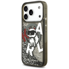 iPhone 17 Pro Karl Lagerfeld Liquid Glitter Choupette Logo MagSafe fekete tok - 0. kép