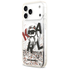 iPhone 17 Pro Max Karl Lagerfeld Liquid Glitter Choupette Logo MagSafe tok átlátszó - 3. kép