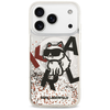iPhone 17 Pro Karl Lagerfeld Liquid Glitter Choupette Logo MagSafe átlátszó tok - 1. kép