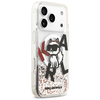 iPhone 17 Pro Karl Lagerfeld Liquid Glitter Choupette Logo MagSafe átlátszó tok - 2. kép