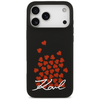 iPhone 17 Pro Max Karl Lagerfeld Silicone Heart Sign Logo MagSafe tok fekete - 1. kép