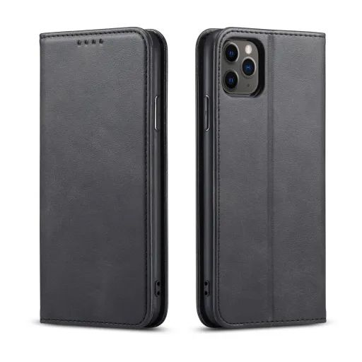 iPhone 17 AIR mágneses PU bőr fliptok kártyatartóval pánt nélküli fekete Alphajack iPhone 17 AIR mágneses PU bőr fliptok kártyatartóval pánt nélküli fekete Alphajack