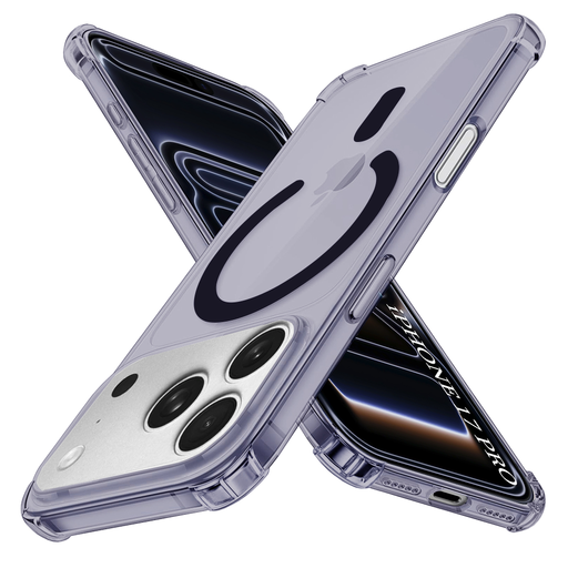 iPhone 17 Pro Smoke Black Techsuit - Ütésálló Átlátszó Szilikon MagSafe tok