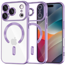 iPhone 17 Pro Max Techsuit - Luxury Crystal MagSafe - Világos lila tok