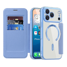iPhone 17 Pro Max Techsuit SmartMag Book Case - Világoskék tok
