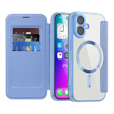 iPhone 17 Világoskék Techsuit SmartMag Book tok