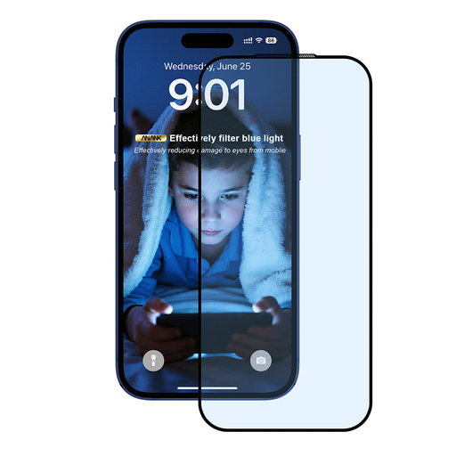 iPhone 17 Pro Fekete ANANK - 2.5D 5X Erősített Ujjlenyomatálló Képernyővédő üvegfólia