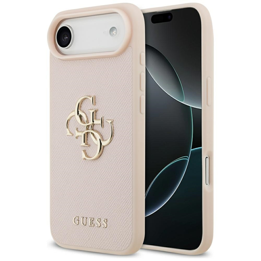 iPhone 17 Air tok Guess Grained Big 4G & Classic Logo tok rózsaszín iPhone 17 Air tok Guess Grained Big 4G & Classic Logo tok rózsaszín