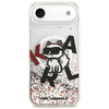iPhone 17 Air Karl Lagerfeld Liquid Glitter Choupette Logo MagSafe tok átlátszó - 1. kép