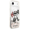 iPhone 17 Air Karl Lagerfeld Liquid Glitter Choupette Logo MagSafe tok átlátszó - 2. kép