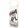 iPhone 17 Air Karl Lagerfeld Liquid Glitter Choupette Logo MagSafe tok átlátszó - 4. kép