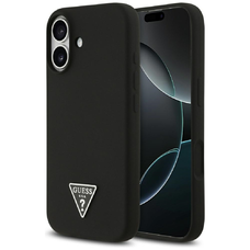 iPhone 17 Fekete Guess - Silicone Triangle Logo MagSafe (GUHMP17SSCTRLMK) tok