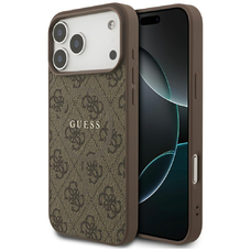 iPhone 17 Pro Max Guess - 4G Ring Classic Logo MagSafe (GUHMP17XG4GFRW) - Barna tok