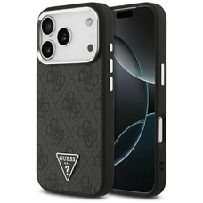 iPhone 17 Pro Fekete Guess Hardcase 4G Triangle Logo MagSafe (GUHMP17LP4TSRCMK) tok