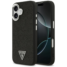 iPhone 17 - Guess Glitter Triangle Logo MagSafe (GUHMP17SPFGTSCMK) - Fekete tok