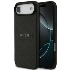 iPhone 17 Air Black Guess - Grained Gold Ring MagSafe (GUHMP17MPGHSMMK) tok