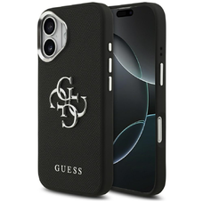iPhone 17 Fekete Guess Hardcase 4G Grained Big and Classic Logo (GUHCP17SPG4SMCEK) tok