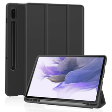 Samsung Galaxy Tab S7 FE Fekete Techsuit - Flex Trifold (tolltartóval) tok