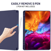 Samsung Galaxy Tab S6 Lite (2020/2022/2024) Sötétkék Techsuit Flex Trifold (Ceruzatartóval) tok - 1. kép