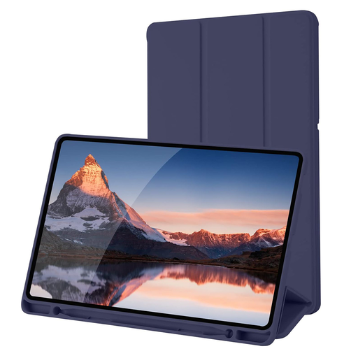 Samsung Galaxy Tab S6 Lite (2020/2022/2024) Sötétkék Techsuit Flex Trifold (Ceruzatartóval) tok