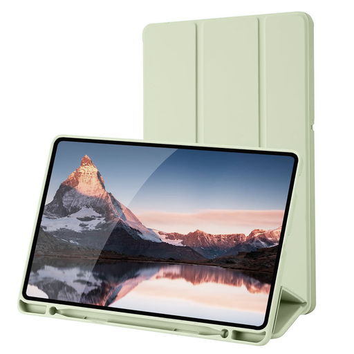Samsung Galaxy Tab S6 Lite (2020/2022/2024) Matcha Zöld Techsuit Flex Trifold (ceruzatartóval) tok