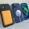 iPhone 12 mini USAMS US-BH728 MagSafe Liquid Silicon tok fekete - 2. kép