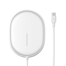 Baseus Light MagSafe Qi vezeték nélküli töltő iPhone 12 szériához USB Type C kábellel fehér (WXQJ-02)