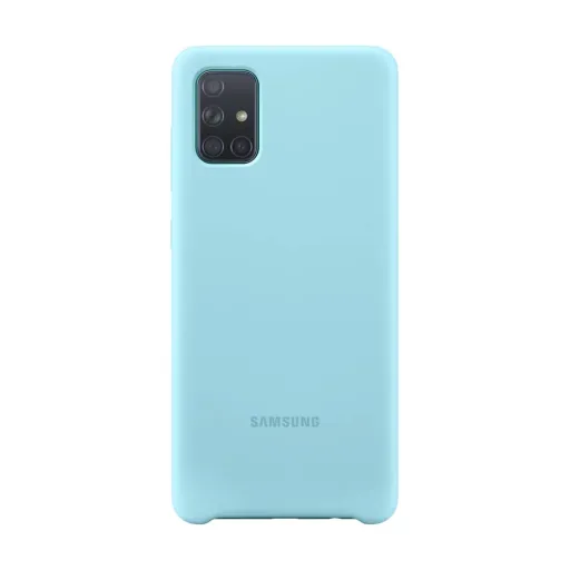 Samsung gyári szilikon tok Samsung A71 kék (EF-PA715TLEGEU)