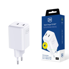 3mk Hyper Charger PD 45W QC4+ PPS 2C Szupergyors Töltés 2.0 Fali Töltő - Fehér