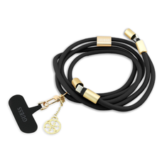 Guess Crossbody Strap 4G Charm whit Charging Cable USB-C/USB-C Black 