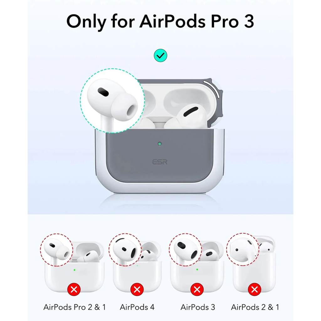 Apple AirPods Pro 3 - ESR - Orbit Hybrid HaloLock tok fehér - 8