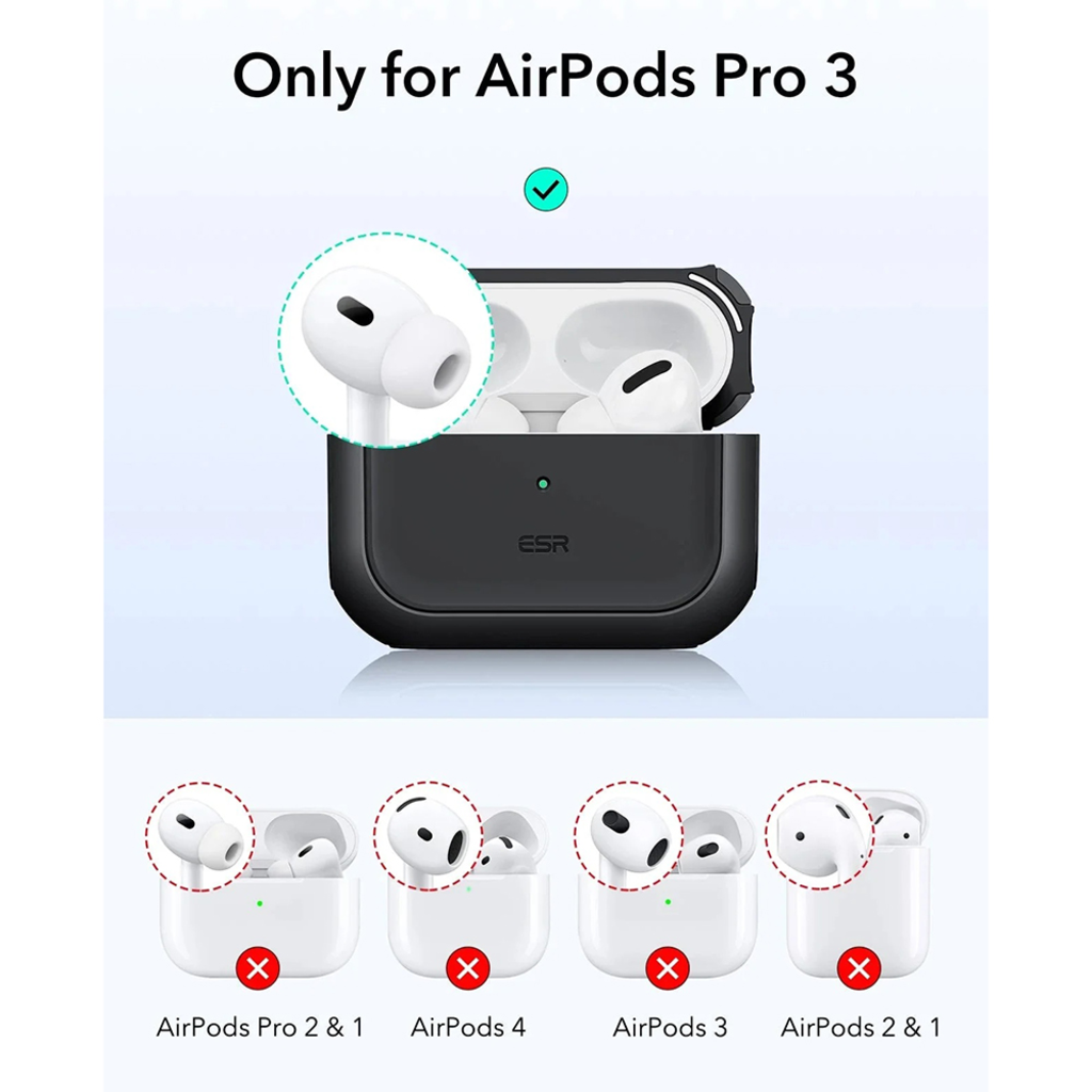 Apple AirPods Pro 3 - ESR - Orbit Hybrid HaloLock tok fekete - 9