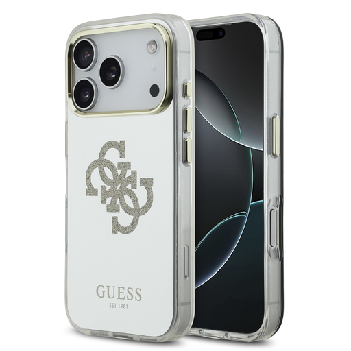 Guess PC/TPU Tükör 4G Csillogó Logó MagSafe Tok iPhone 17 Pro Arany tok Guess PC/TPU Tükör 4G Csillogó Logó MagSafe Tok iPhone 17 Pro Arany tok