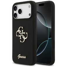 iPhone 17 tok Guess 4G Big Logo Cord Stap Crossbody fekete tok