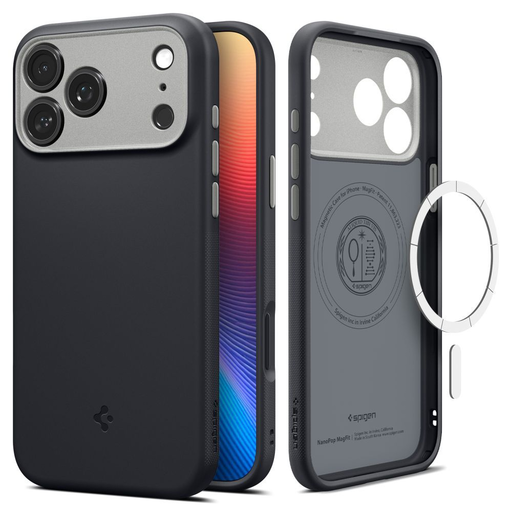 iPhone 17 Pro Max Spigen Nano Pop Mag Magsafe fekete szezám tok iPhone 17 Pro Max Spigen Nano Pop Mag Magsafe fekete szezám tok