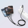 Type-C Tech-Protect Ultraboost Dna 3in1 Lightning & Micro-USB Kábel 3A 120cm Vas Szürke, - 3. kép