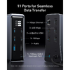USB-C Hub Anker Prime 737, 2 x USB-A 3.0 - 3 x USB-A - 5 x USB-C - 2 x HDMI - 1 x Jack 3.5mm - 1 x RJ45, Fekete A83B63A1 - 1. kép