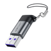 Adapter (J8) - Type-C to USB, 10Gbps adatátvitel, 27W, gyors töltés - Fém Szürke Acefast - 4. kép