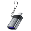 Adapter (J7) - OTG funkcióval, USB-ről Type-C-re, 10Gbps adatátvitel, gyors töltés - Fém Szürke Acefast - 2. kép
