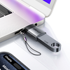 Adapter (J7) - OTG funkcióval, USB-ről Type-C-re, 10Gbps adatátvitel, gyors töltés - Fém Szürke Acefast - 4. kép