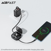  Acefast 2x USB-C, USB, Lightning, Micro-USB, TF Fekete J3 Útikészlet visszahúzható kábellel 60W, 3A, 0.95m Adatkábel - 0. kép