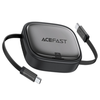  Acefast 2x USB-C, USB, Lightning, Micro-USB, TF Fekete J3 Útikészlet visszahúzható kábellel 60W, 3A, 0.95m Adatkábel - 4. kép