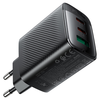  Acefast Falitöltő - GaN, Gyors töltés, 2x Type-C, USB, 67W, 3A, Intelligens chip - Fekete - 0. kép