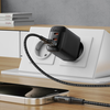  Acefast Falitöltő - GaN, Gyors töltés, 2x Type-C, USB, 67W, 3A, Intelligens chip - Fekete - 2. kép