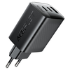  Acefast Falitöltő - GaN, Gyors töltés, 2x Type-C, USB, 67W, 3A, Intelligens chip - Fekete - 3. kép