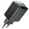 Acefast Fali Töltő (A106) - GaN, Gyors Töltés, Type-C, USB, 45W, 3A, Intelligens Chip - Fekete - 0. kép