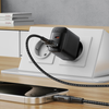 Acefast Fali Töltő (A106) - GaN, Gyors Töltés, Type-C, USB, 45W, 3A, Intelligens Chip - Fekete - 2. kép